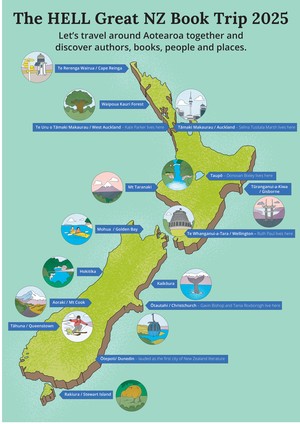 HELL Great NZ Book Trip map 2025