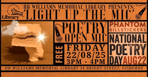 Light up the Mic Gisborne Library event poster landscape.png