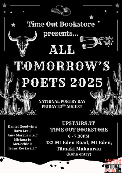 Time Out Bookstore All Tomorrows Poets poster.png